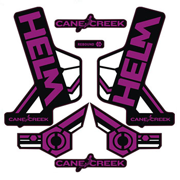 DECAL KIT PINK-BLACK FOR FORK CANE CREEK HELM